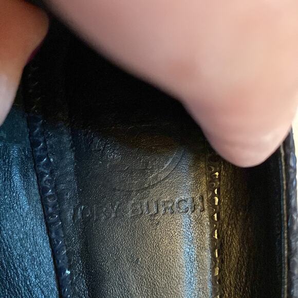 Tory Burch textured leather black ballet flats Size 6 - Picture 8 of 10